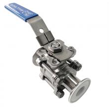 TYPE PLBV - स्वास्थ्यप्रद PFA लाइंड Tri-Clamp बॉल वाल्व